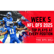 Week 5 NFL DFS Main Menu: Top plays for Draftkings and Fanduel image