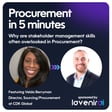 Procurement in 5-Minutes: Why are stakeholder management skills often overlooked in Procurement? image