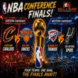 NBA Basketball 🏀 Conference Finals (West OKC Thunder/SA Spurs) + (East Cleveland Cavaliers/NY Knicks) image