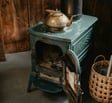 Log Cabin Wood Stove: 8-Hour Cozy Ambiance for Relaxation and Comfort image