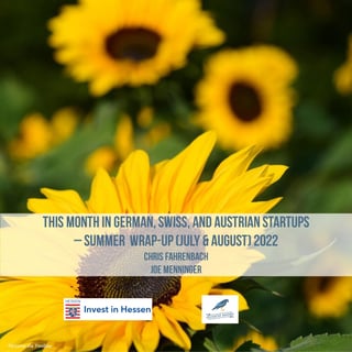 Startup News GSA - Summer Wrap-Up (July & August '22)