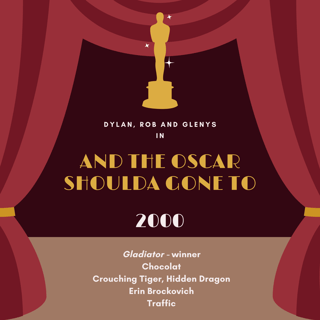 2000 Oscar Nominated Movies: Swords, Sandals and Scandals!