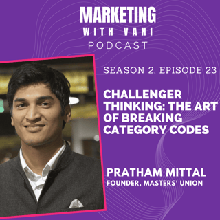 Challenger thinking: the art of breaking category codes | Pratham Mittal @ Masters’ Union [S02, #23]