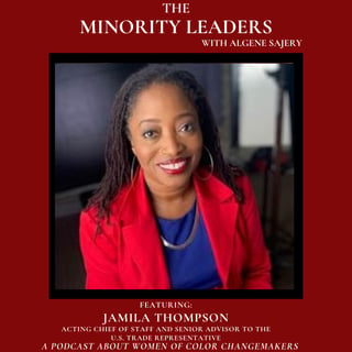 Shaping U.S. Trade Policy: A Conversation with Jamila Thompson, Acting Chief of Staff and Senior Advisor to the U.S. Trade Representative (USTR), The White House