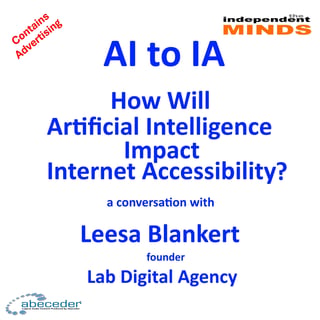 AI to IA a conversation with Leesa Blankert of Lab Digital Agency