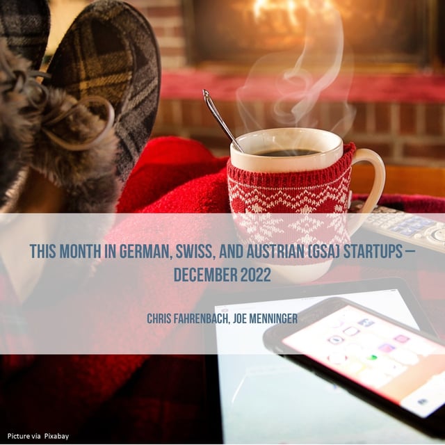 This Month in German, Swiss, and Austrian (GSA) Startups - December 2022 image