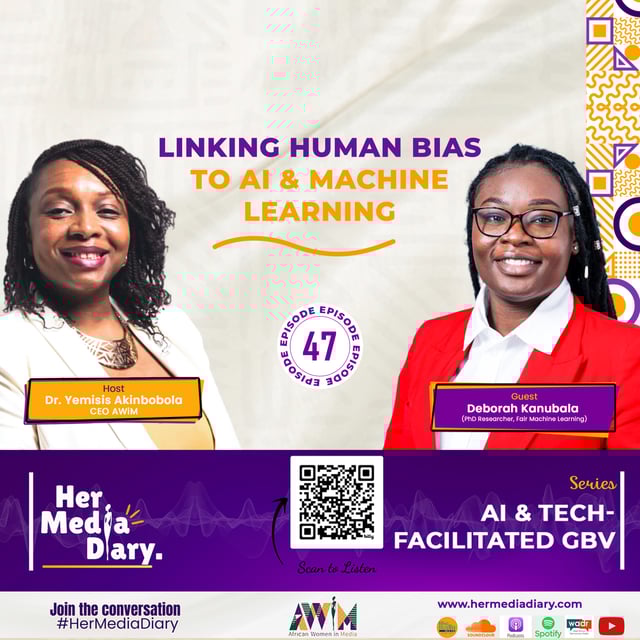 Her Media Diary Episode 47: “Linking Human Bias to AI & Machine Learning” with Deborah Kanubala image