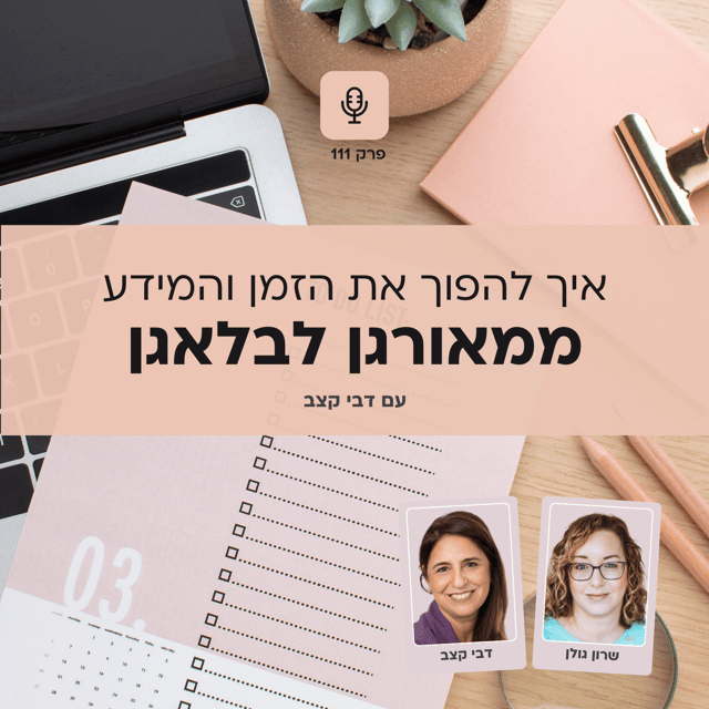 111: איך להפוך את הזמן והמידע ממאורגן לבלאגן - עם דבי קצב image