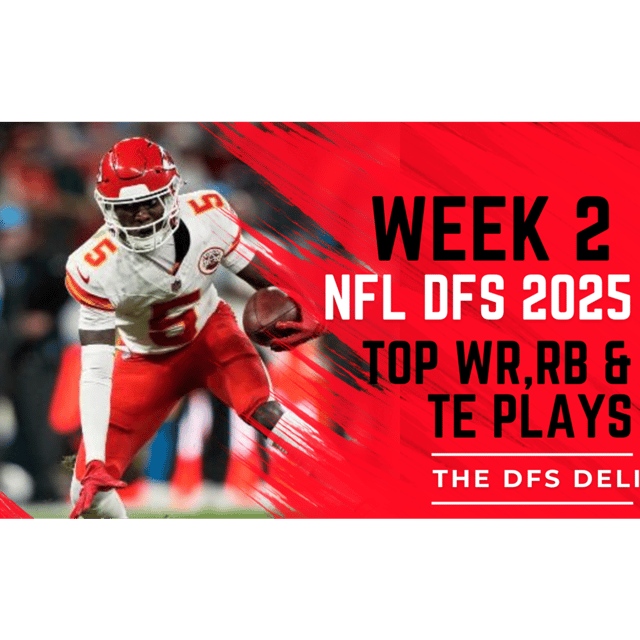NFL DFS Week 2: PART 2 RB/TE/WR Plays image