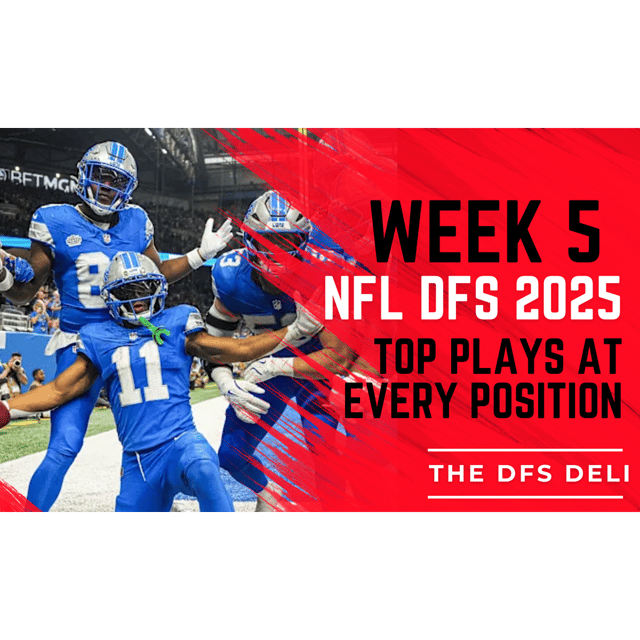 Week 5 NFL DFS Main Menu: Top plays for Draftkings and Fanduel image