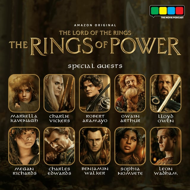 The Lord of the Rings: The Rings of Power Interview with Markella Kavenagh, Charlie Vickers, Robert Aramayo, Owain Arthur, Lloyd Owen, Megan Richards, Charles Edwards, Benjamin Walker, Sophia Nomvete, and Leon Wadham (Season 2, Prime Video) image