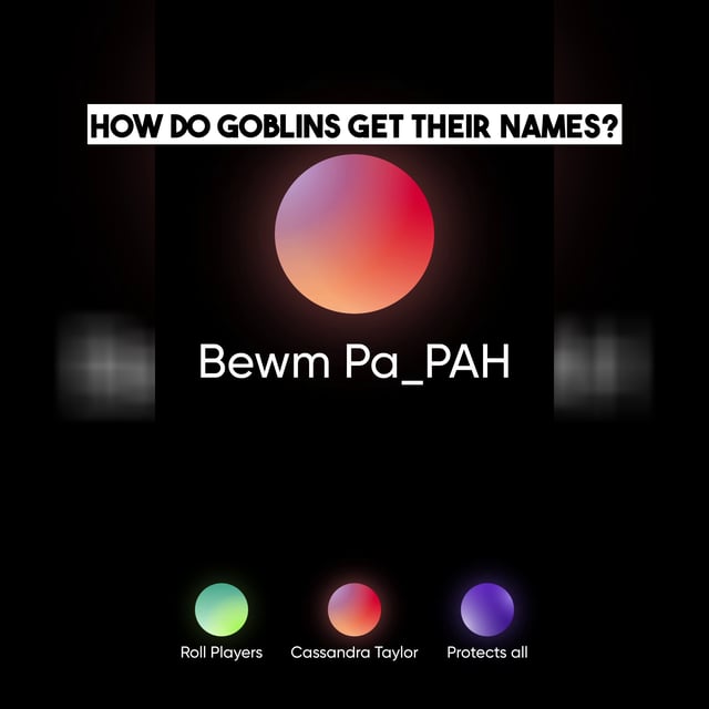 How do Goblins get their names? image