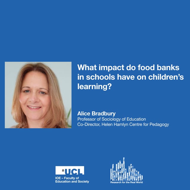 What impact do food banks in schools have on children’s learning? | Research for the Real World image