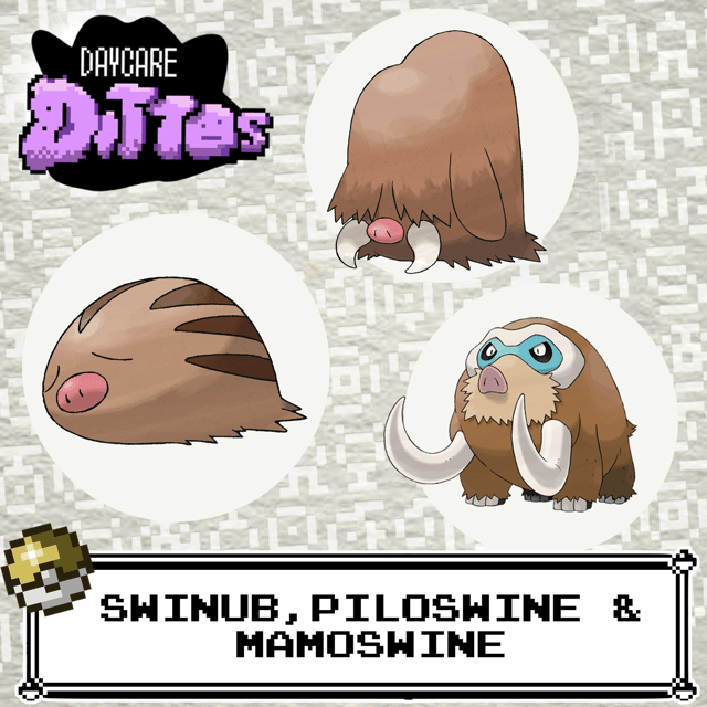 Swinub, Piloswine, & Mamoswine image