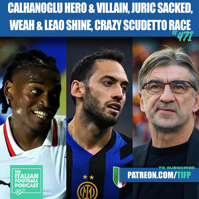 Calhanoglu Inter Milan's Hero & Villain, Roma SACK Juric, Weah & Rafa Leao Shine For Juve & AC Milan & Much More (Ep. 471) image