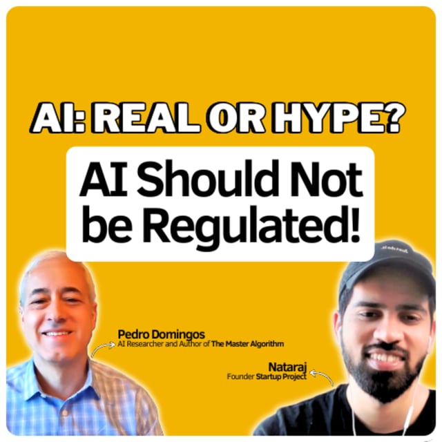 #85 AI Should Not be Regulated - Author & ML Researcher Pedro Domingos #ai #regulation image