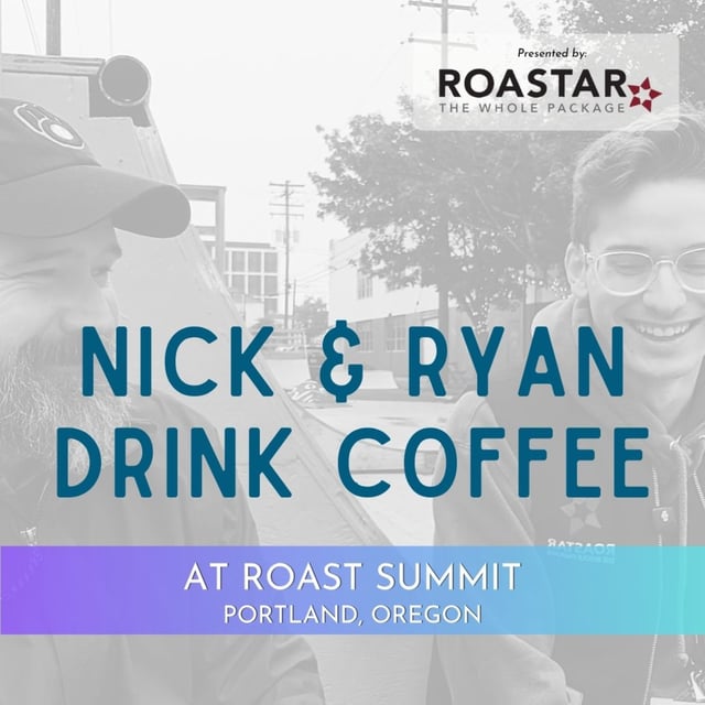 Nick and Ryan Drink Coffee at Roast Summit in Portland, Oregon. image