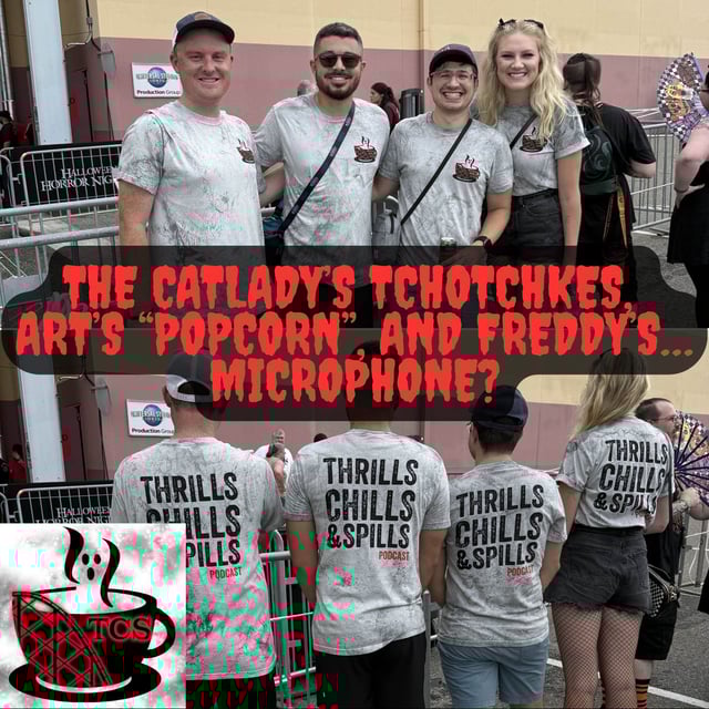 The Catlady’s tchotchkes,  Art’s “popcorn”, and Freddy’s…microphone? image