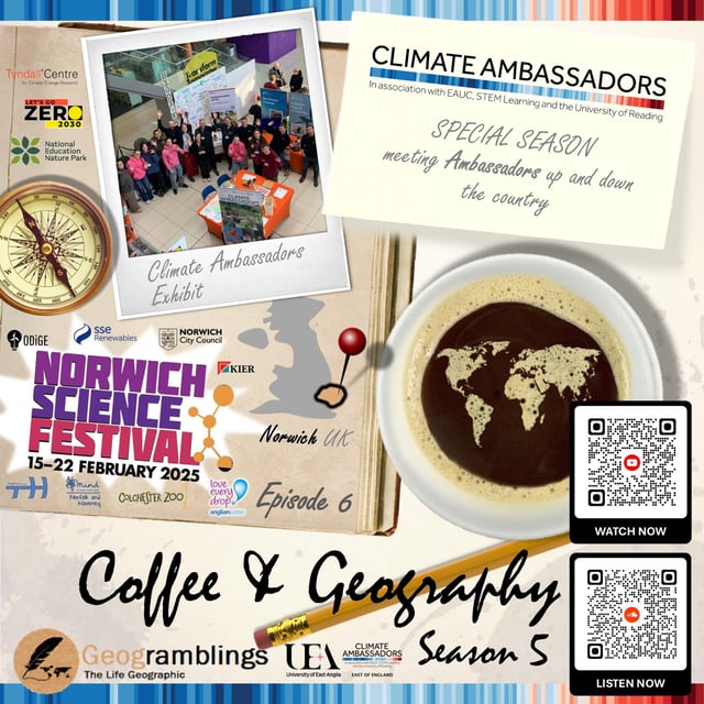 Coffee & Geography 5x06 Climate Ambassadors Exhibit at Norwich Science Festival 2025 image