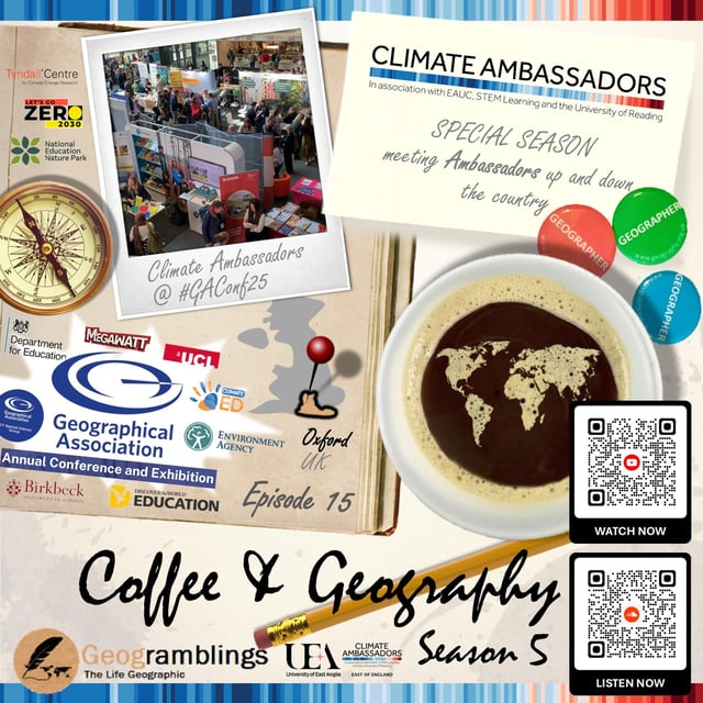 Coffee & Geography 5x15 Climate Action at the Geog Association Annual Conference 2025 #GAConf25 image