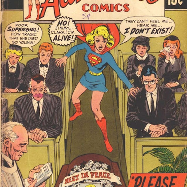 What if Supergirl was dead and able to be amongst other dead people like Joan of Arc and Abraham Lincoln? from DC Comics Adventure Comics #383 image