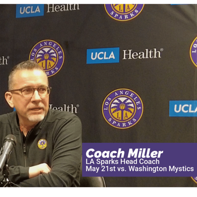 Coach Curt Miller Pre-Game Press Conference Sparks v Mystics #wnba image