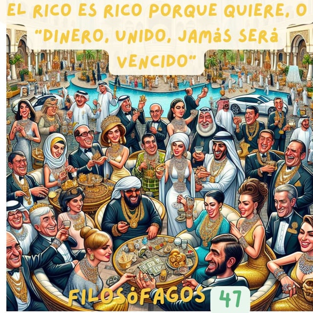 Filosófagos 47 - El rico es rico porque quiere, o dinero unido jamás será vencido image