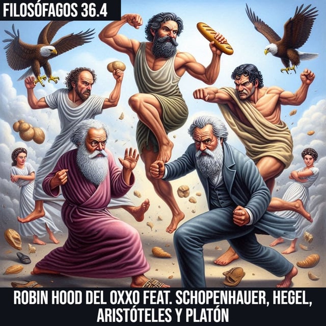 Filosófagos 36.4 - Robin Hood del Oxxo feat. Schopenhauer, Hegel, Aristóteles y Platón image