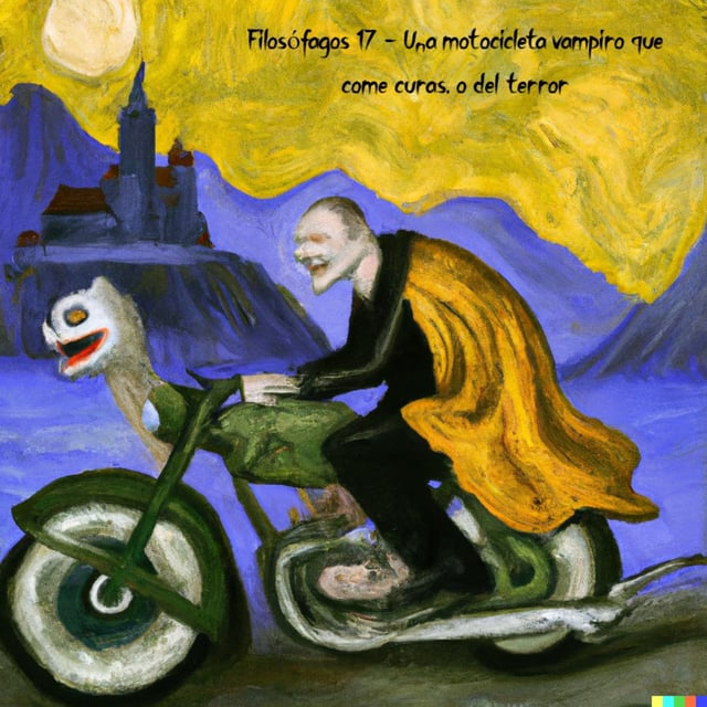Filosófagos 17 - Una motocicleta vampiro que come curas, o del terror image