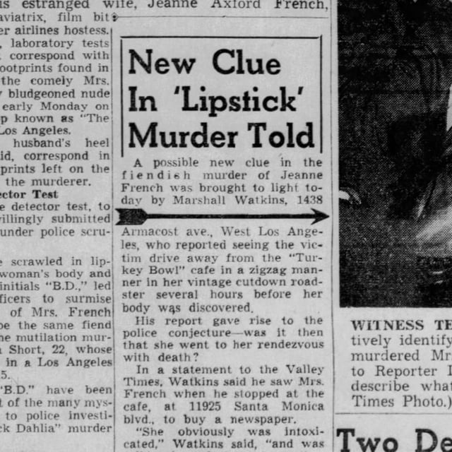 The Murder of Jeanne French aka "The Red Lipstick Murder" image