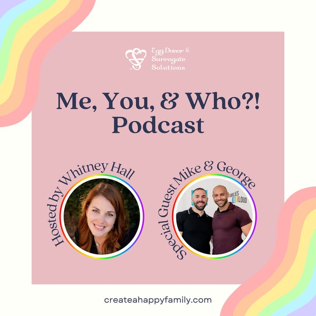 S3E23 Who?! Creating Safe Spaces: Surrogacy, Support, and Drag Queens with Mike and George image