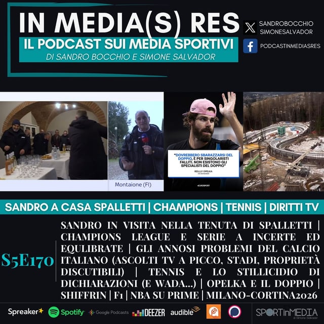 S5E170 | Sandro in visita da Spalletti, Serie A e Champions, Tennis e dichiarazioni discutibili, Prime, Cronache, F1, Olimpiadi image
