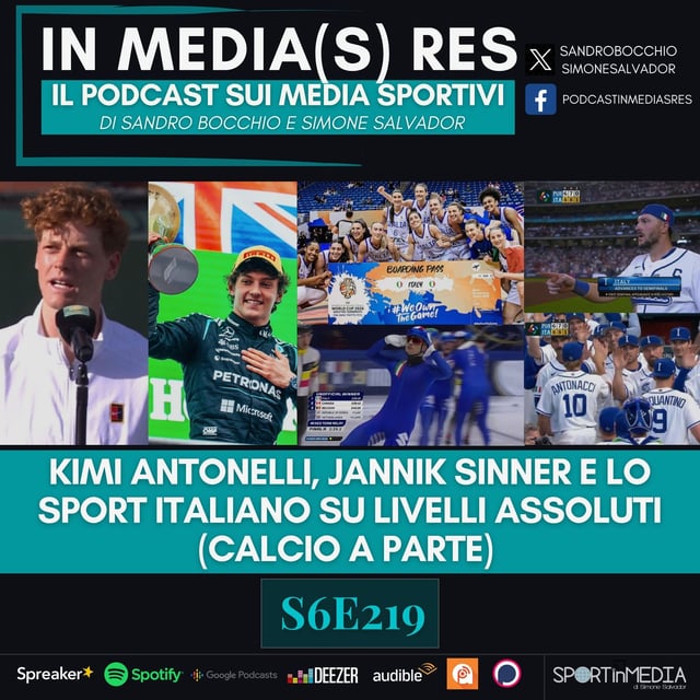 S6E219 | Kimi Antonelli, Jannik Sinner e altri trionfi. Lo sport italiano su livelli assoluti (calcio a parte) image