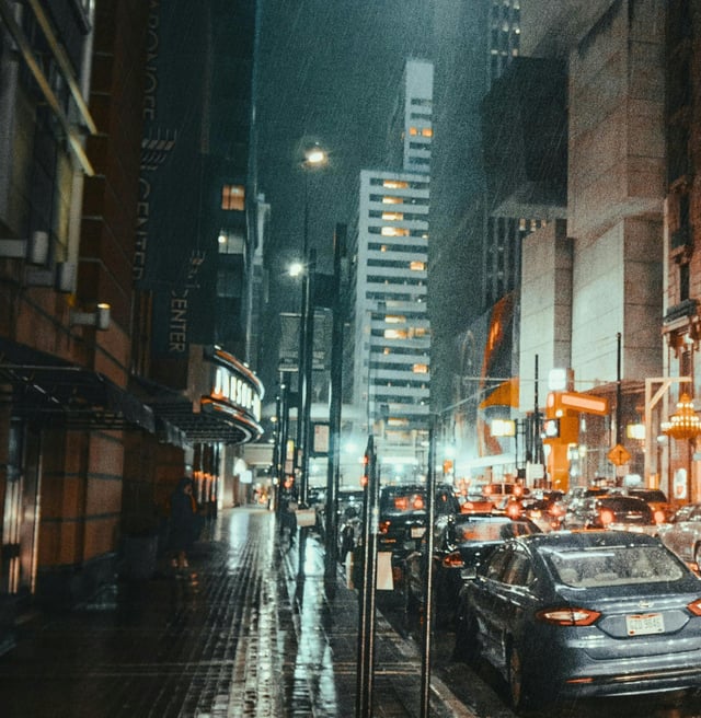 City Night Rain: 8-Hour Tranquil Ambience for Relaxation, Studying & Sleep image