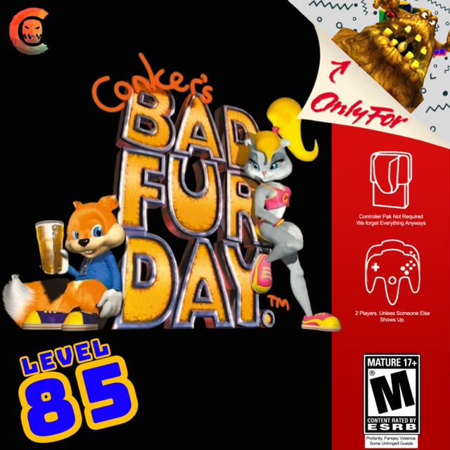 Level 85 - Conker's Bad Fur Day - The Great, Mighty Podcast Poo! image