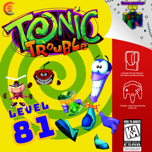 Level 81 - Tonic Trouble - Early, Purple Rayman Platforming image