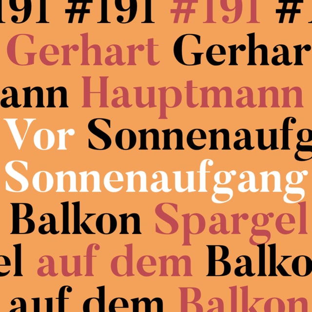 #191: Vor Sonnenaufgang - Gerhart Hauptmann image