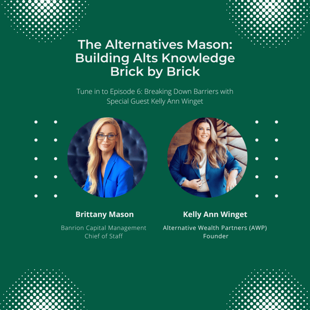 The Alternatives Mason: Building Alts Knowledge Brick by Brick | Episode 6 |  Breaking Down Barriers featuring Kelly Ann Winget image