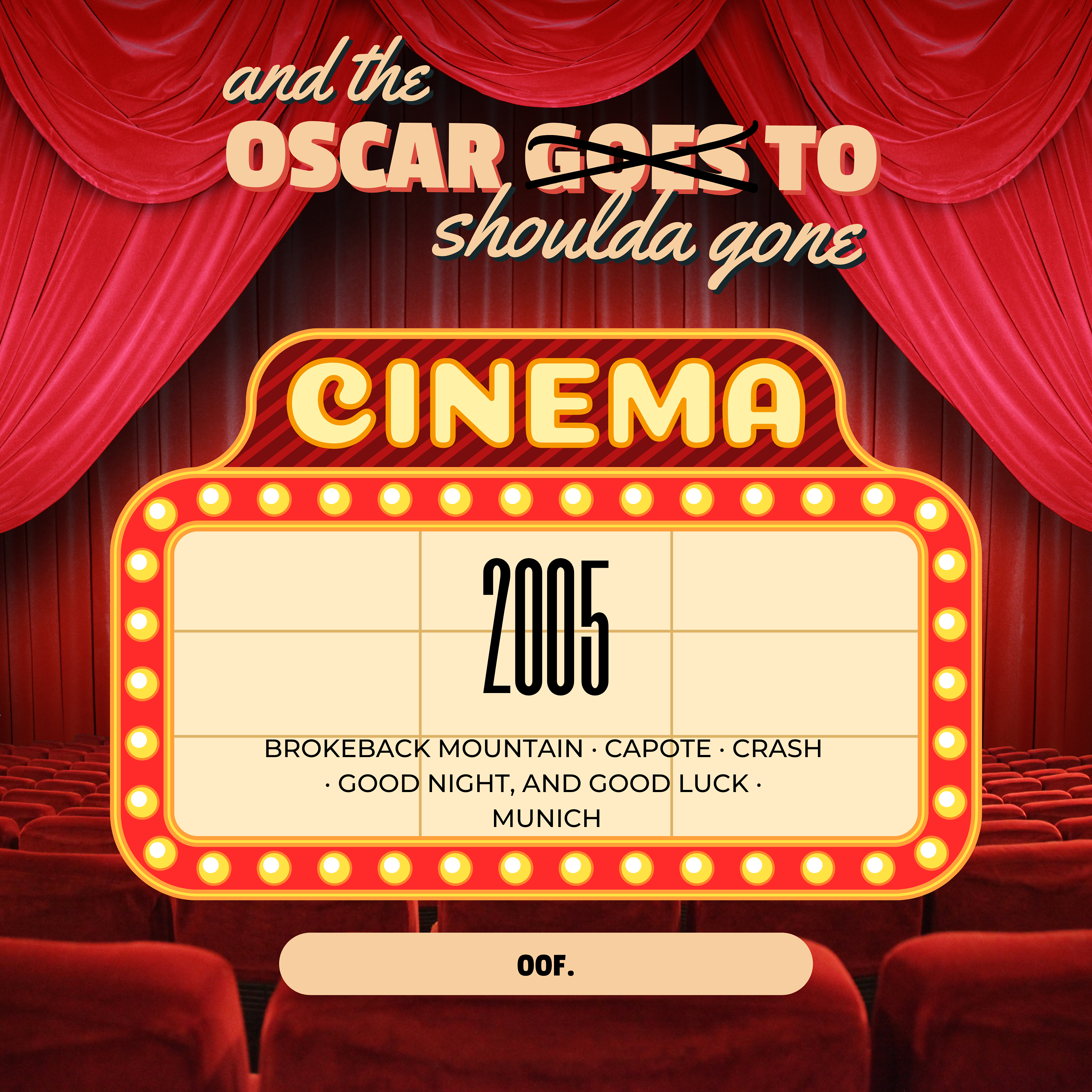 And the OSCAR shoulda gone to...