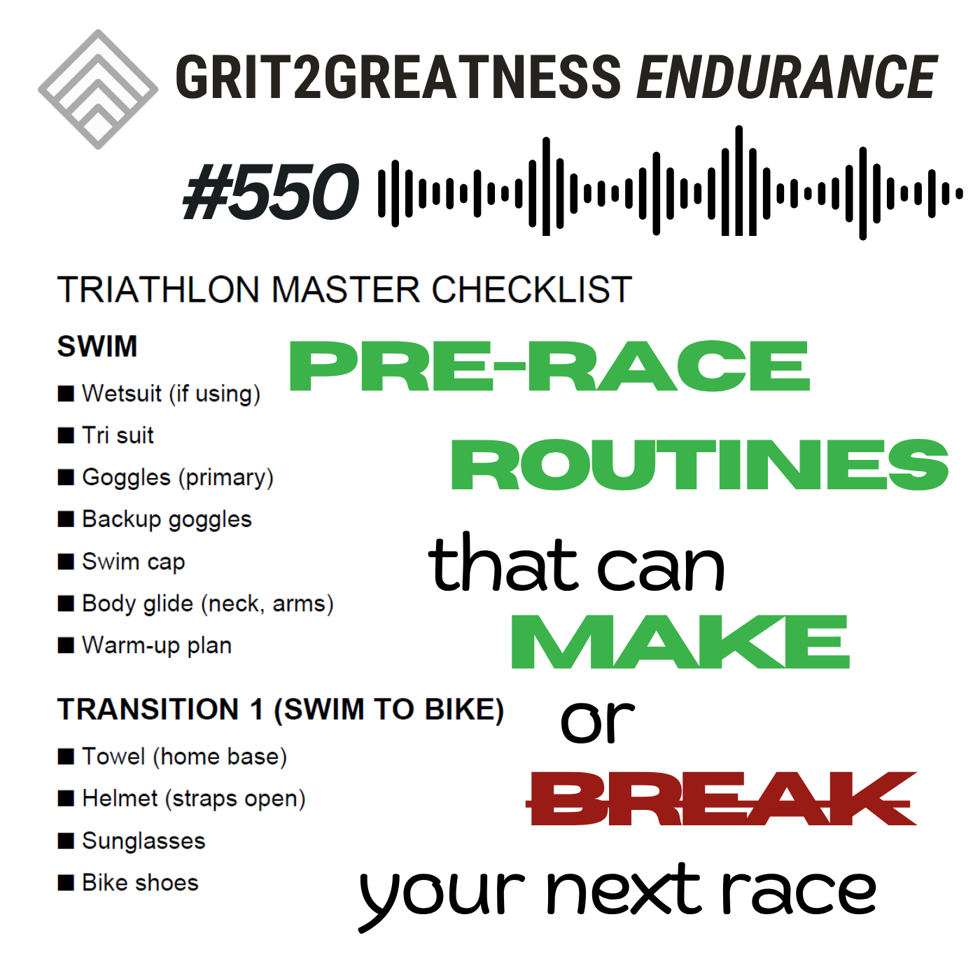 #550 Race Day Starts Before Race Day: Build Your Winning Routine episode artwork