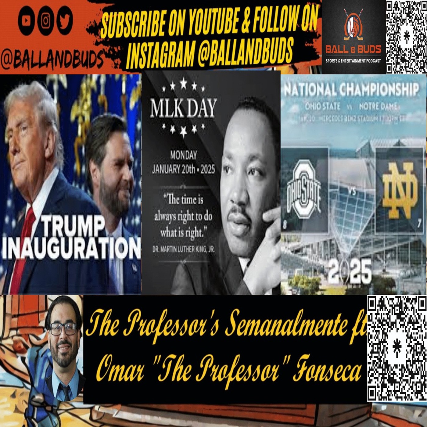 🇺🇸 USA President Inauguration + MLK DAY #usa 🏈 College Football Championship Ohio State Buckeyes vs Notre Dame Fighting Irish Prediction ⚾ MLB #mlb Hall of Fame