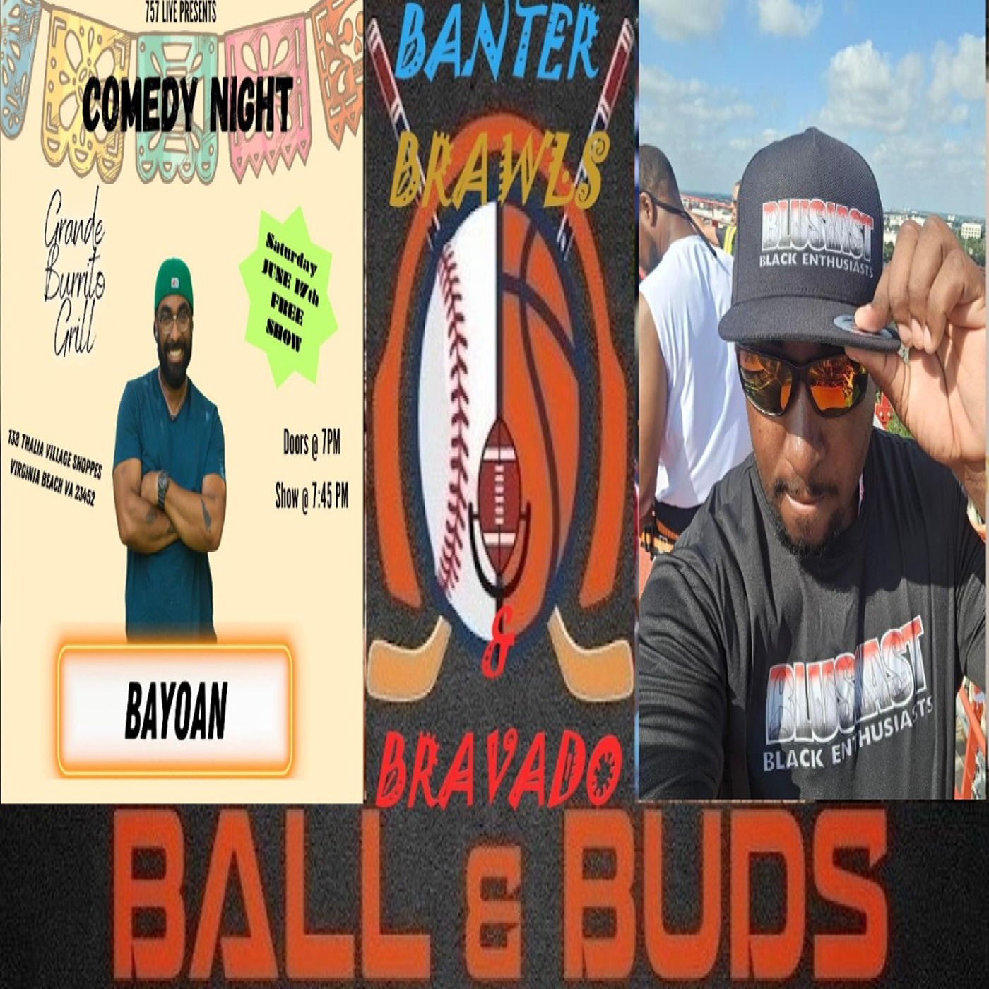 Banter, Brawls & Bravado #8: A Friendsgiving Special ft. Comedian Bayoan Malave & The Blusiast Myke Austin