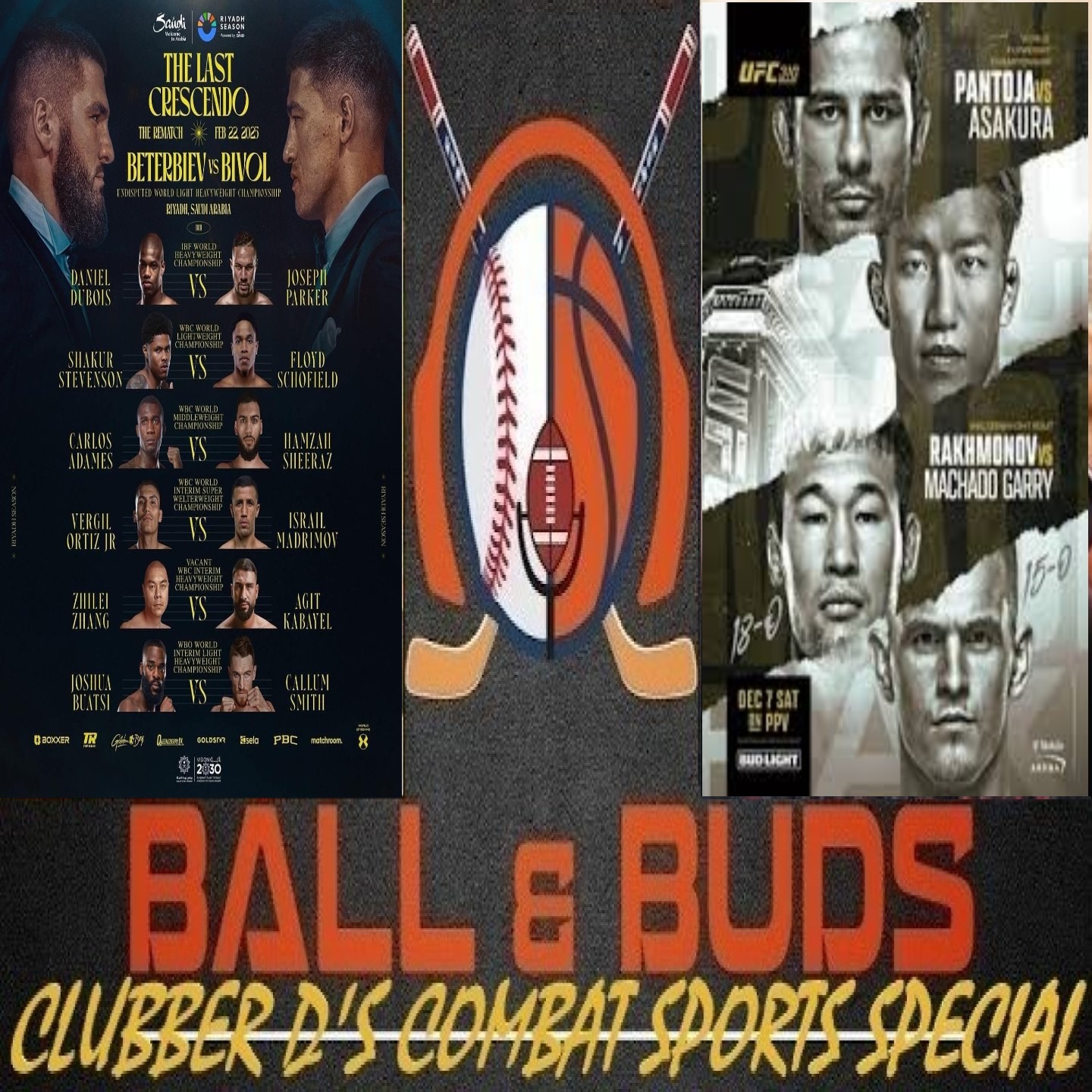 Boxing (Beterbiev/Bivol) + UFC 310 (Pantoja/Asakura) ft. Combat Sports Insider Clubber D the Combat G