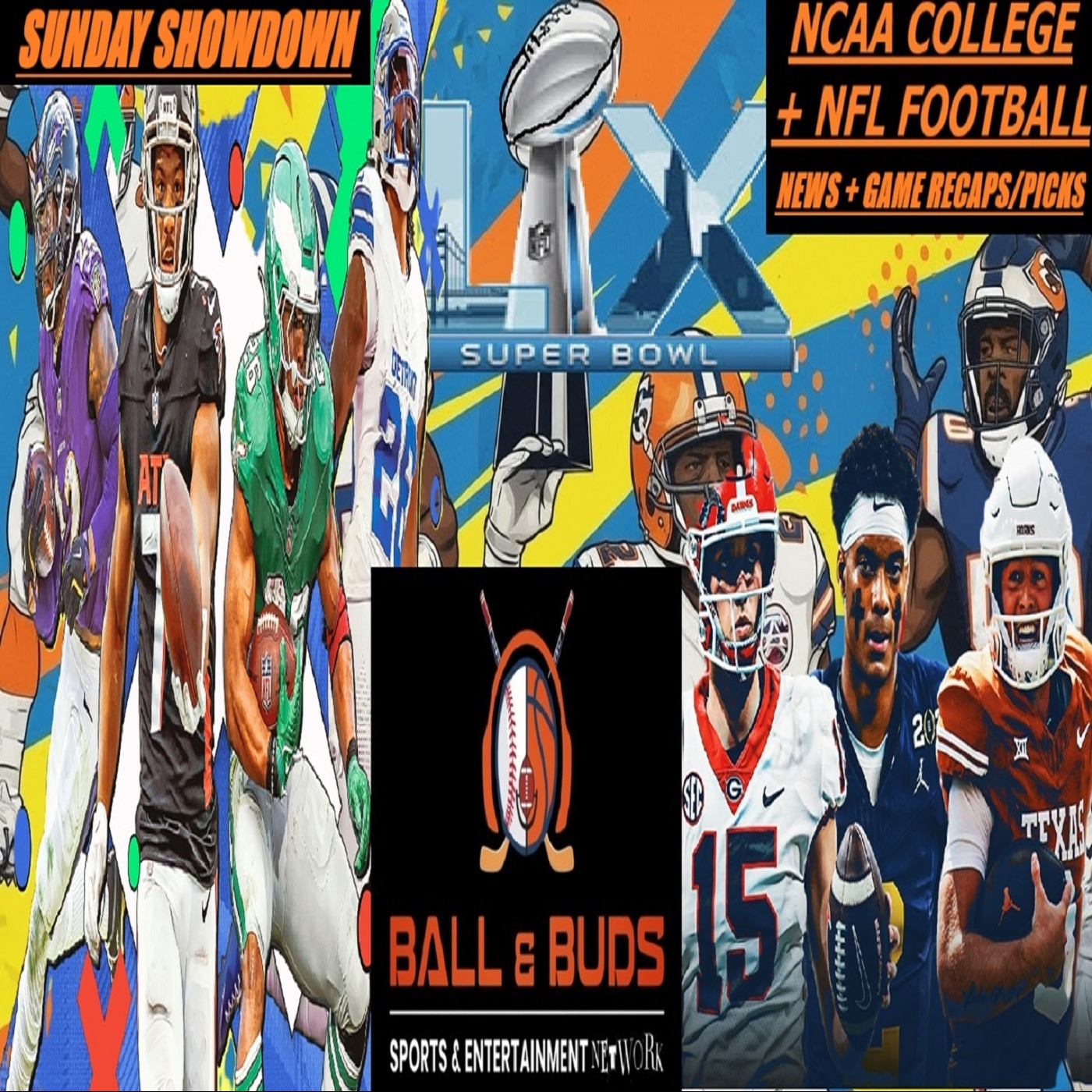 "Sunday 🏈 Showdown" Week 9 NFL + CFB News, Game Recaps + Picks episode artwork