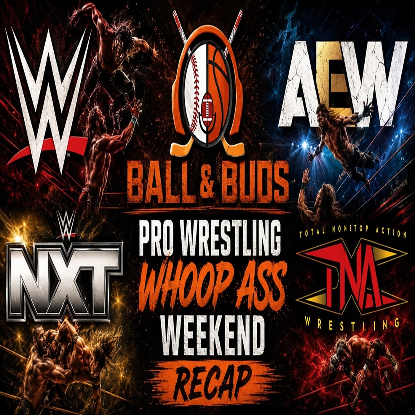 NBA 🏀 LeBron/Kawhi 🤼‍♂️ WWE Night of Champions + AEW/NJPW Forbidden Door episode artwork
