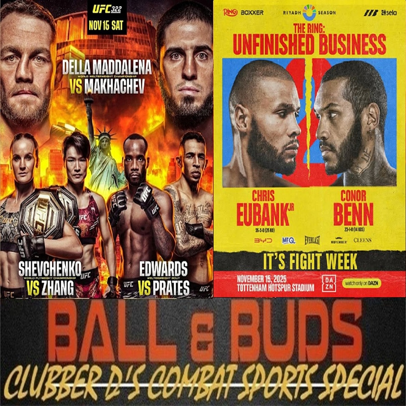 Combat Sports UFC 322 🥋 Della Maddalena/Makhachev + Boxing 🥊 Benn/Eubank Preview episode artwork