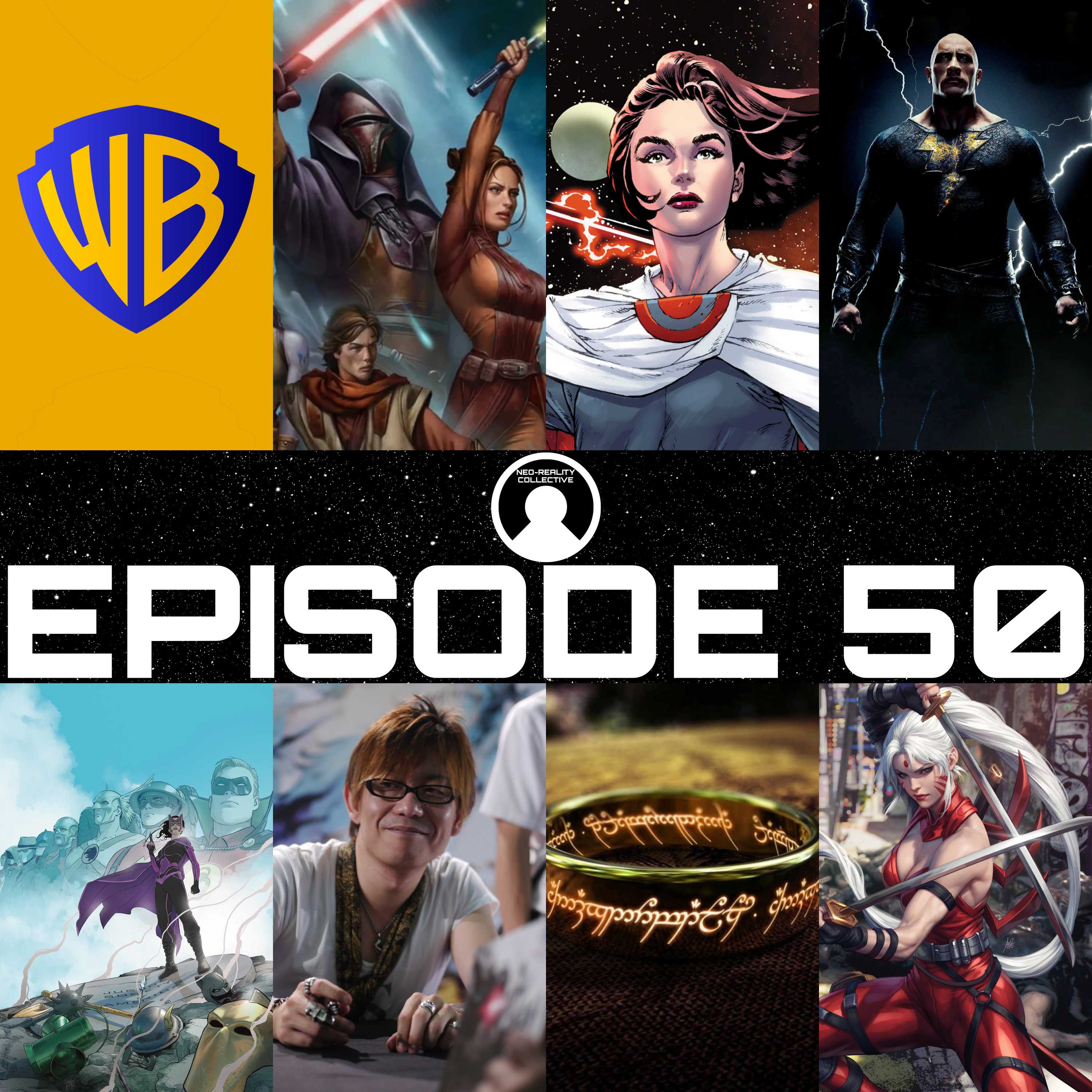 NRC Episode Fifty: Embracer Group LOTR, The Star Wars Universe, DC Comics Going 90s; #ReleaseBatgirl episode artwork