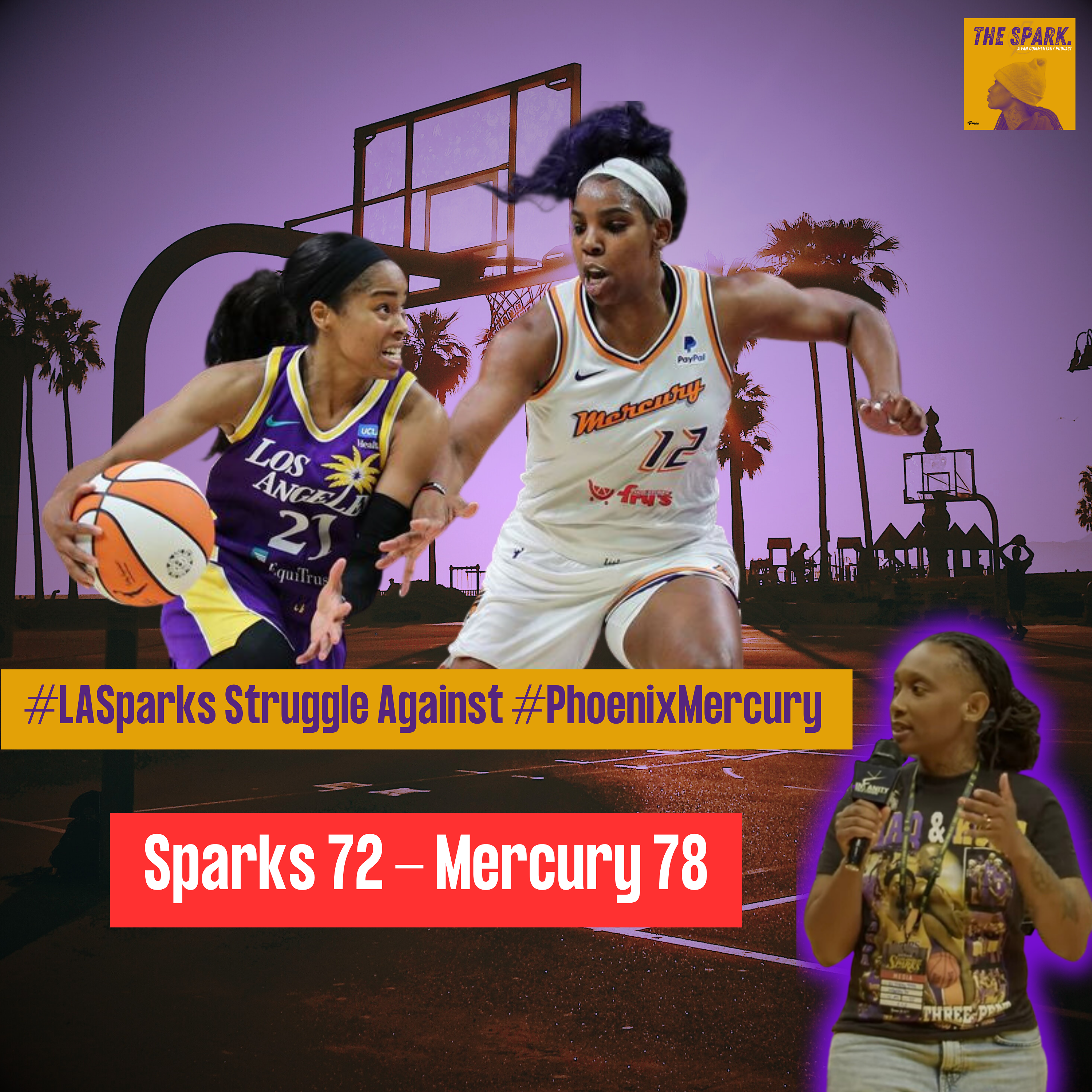 #LASparks Struggle Against #PhoenixMercury, Brittney Griner Leads with 29 Points and Milestone Dunk
