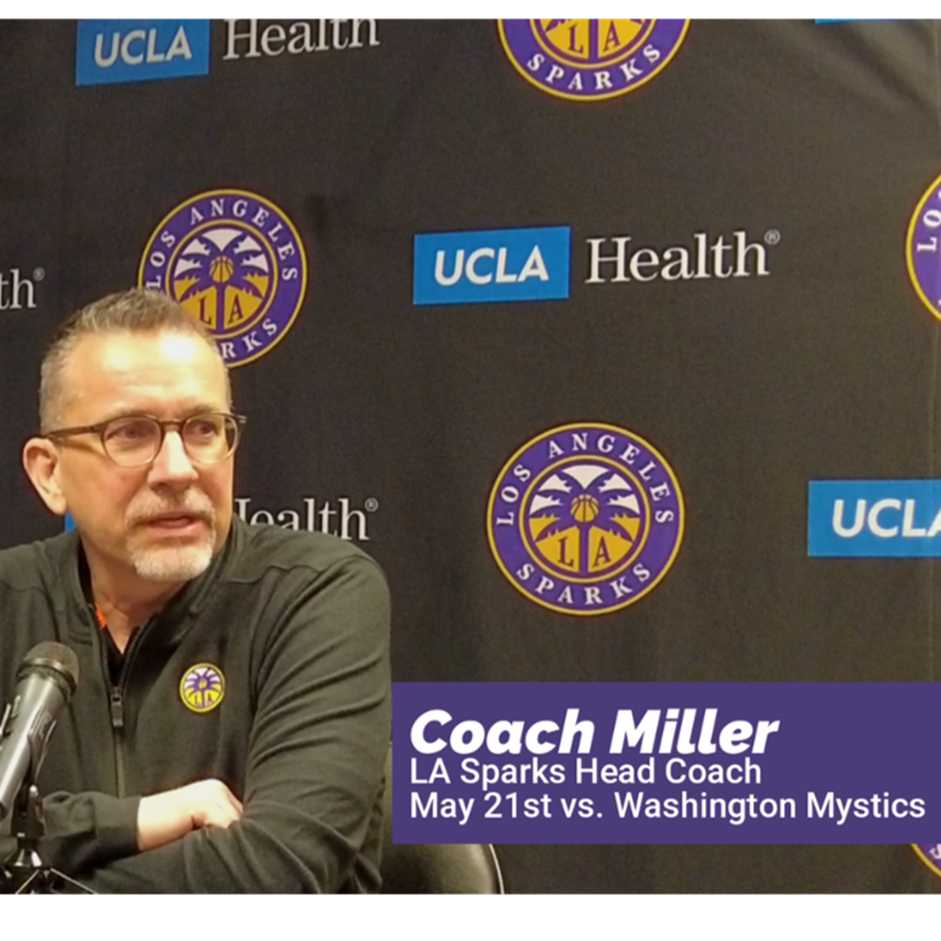 Coach Curt Miller Pre-Game Press Conference Sparks v Mystics #wnba