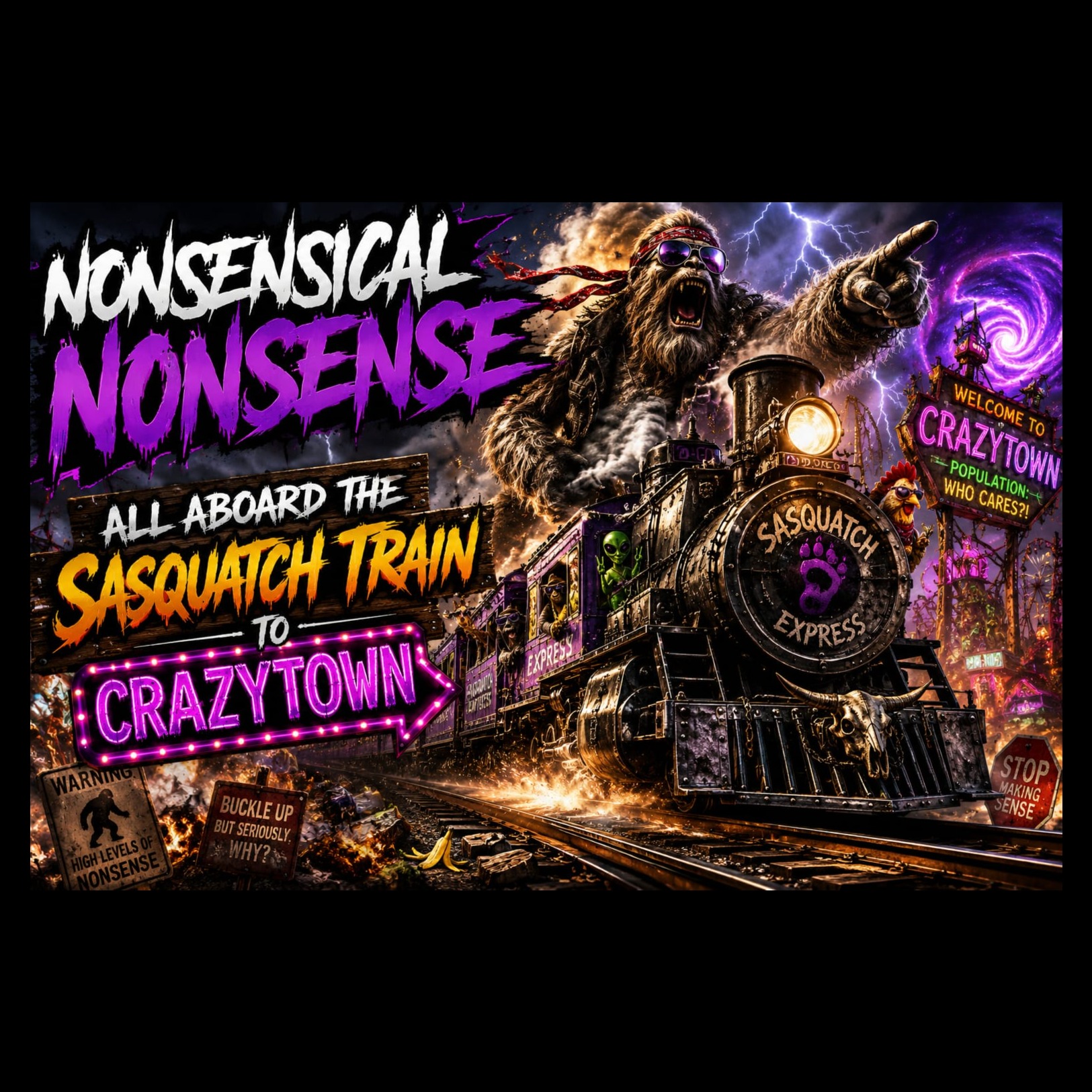 Nonsensical Nonsense: Next stop crazy town episode artwork